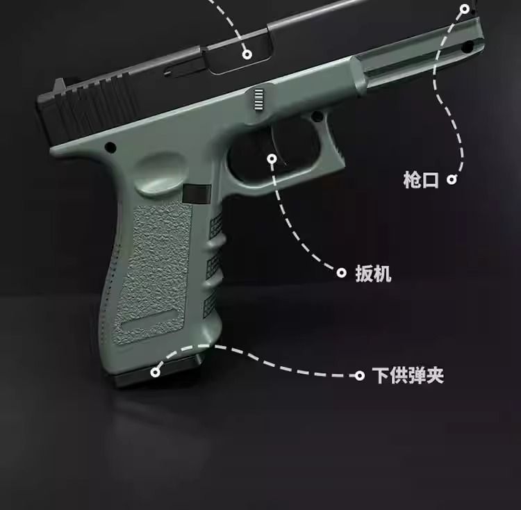 抛壳格洛克软弹枪儿童玩具枪1911男孩沙漠之鹰仿真下供弹礼物详情9