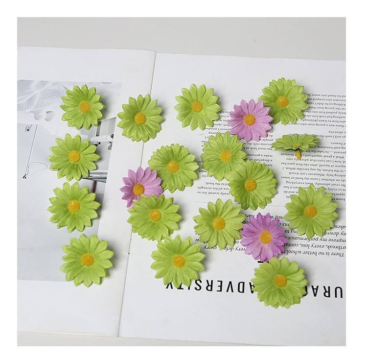 仿真花小雏菊花头花墙花环花艺diy配件婚礼装饰手工簪花头饰材料详情9