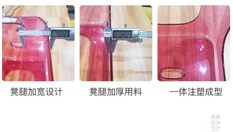 *透明塑料凳子加厚家用矮凳可叠放耐用备用高凳亚克力餐厅椅子详情8