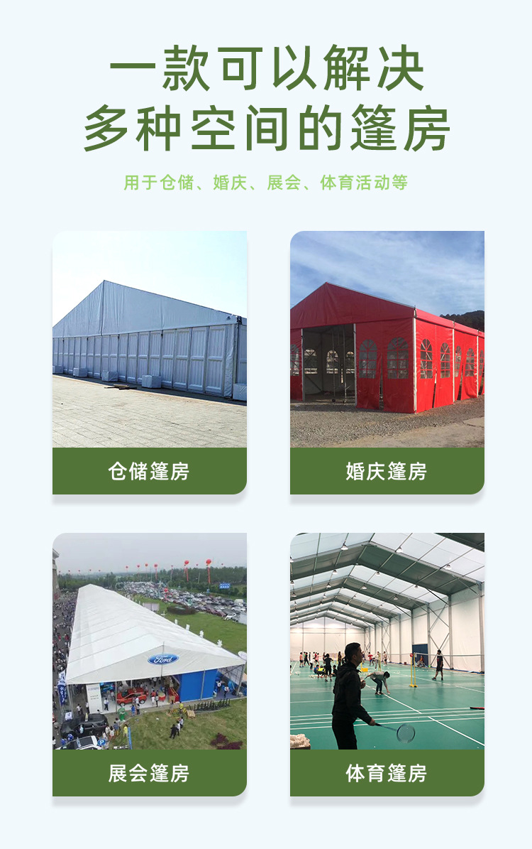 蓬房铝合金户外婚礼仓储抗风豪华酒店式大型活动展览婚礼庆典帐篷详情5