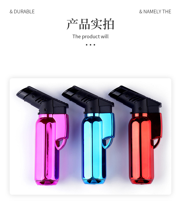 厂家直供金属壳防风打火机充气直冲火点火器点香火机气体焊喷详情10