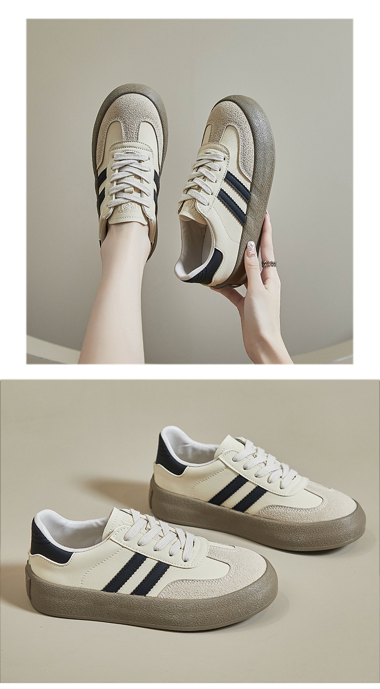 男女同款真皮德训鞋2024新款爆款情侣复古德训小白鞋男新款帆布鞋详情16