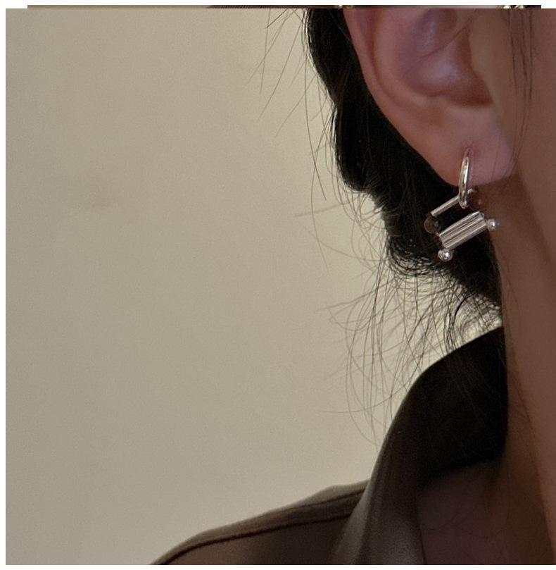 S925纯银韩版小众设计感原创设计感耳环韩系时尚简约个性耳饰品详情18