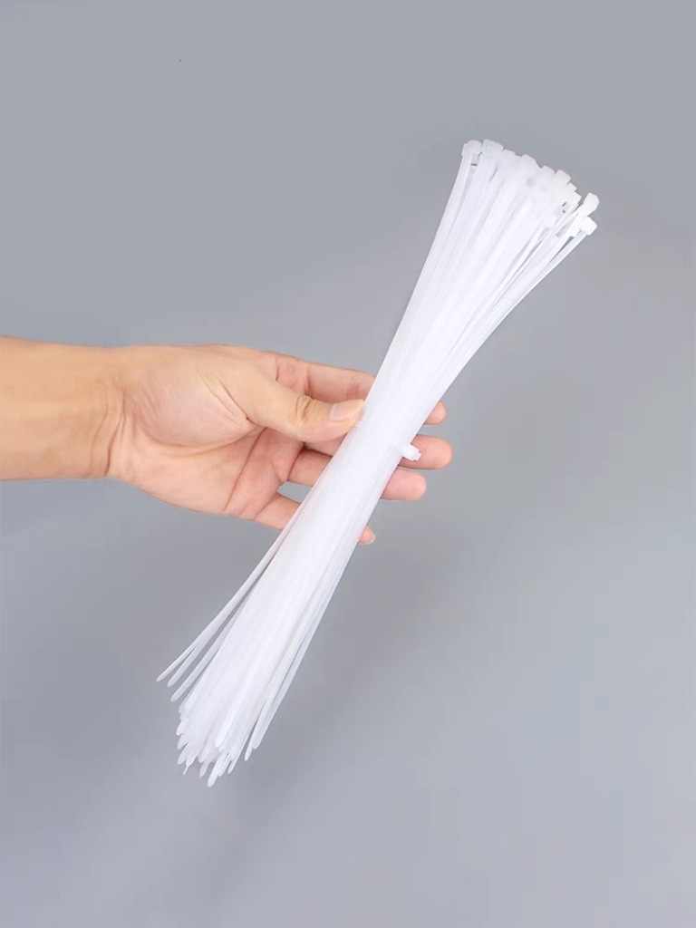 100根250自锁式尼龙扎带花束塑料固定扎带电线捆扎线束带白色扎条详情2