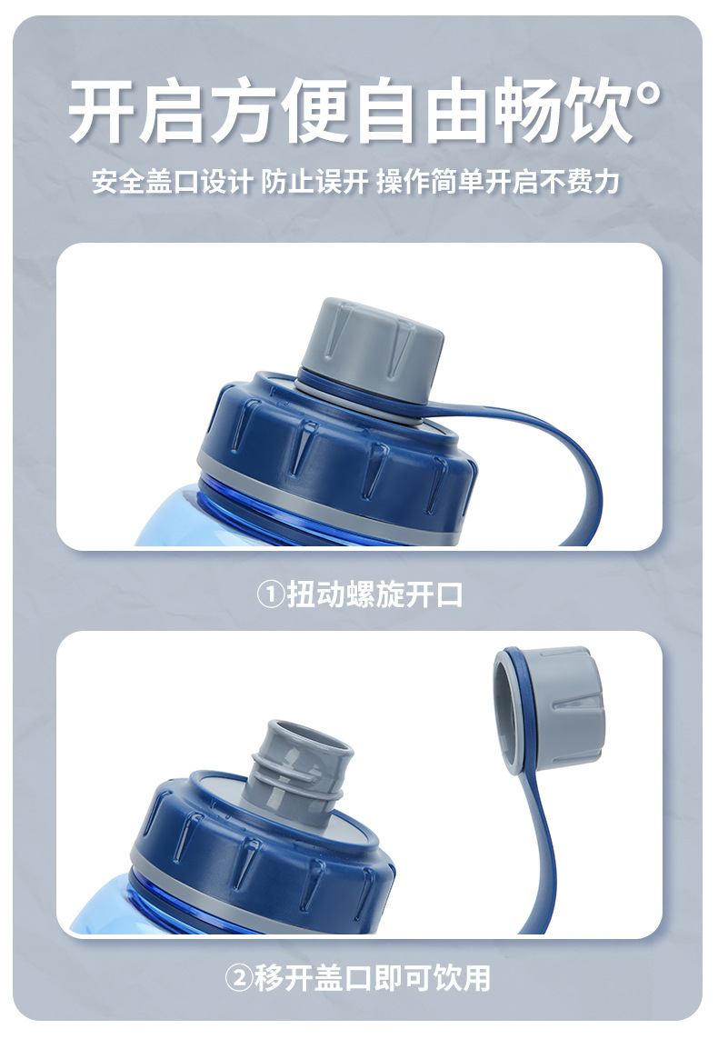 富兴超大容量直饮水杯户外塑料水杯便携健身运动水壶防摔太空杯详情11