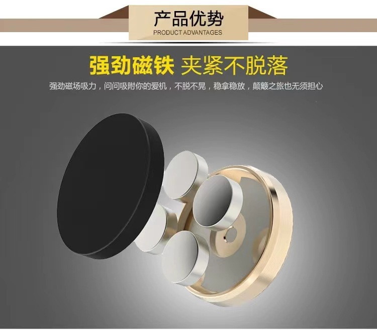 New car phone stand, car stand, aluminum alloy magnetic, creative car lazy person stand, air outlet pic 3
