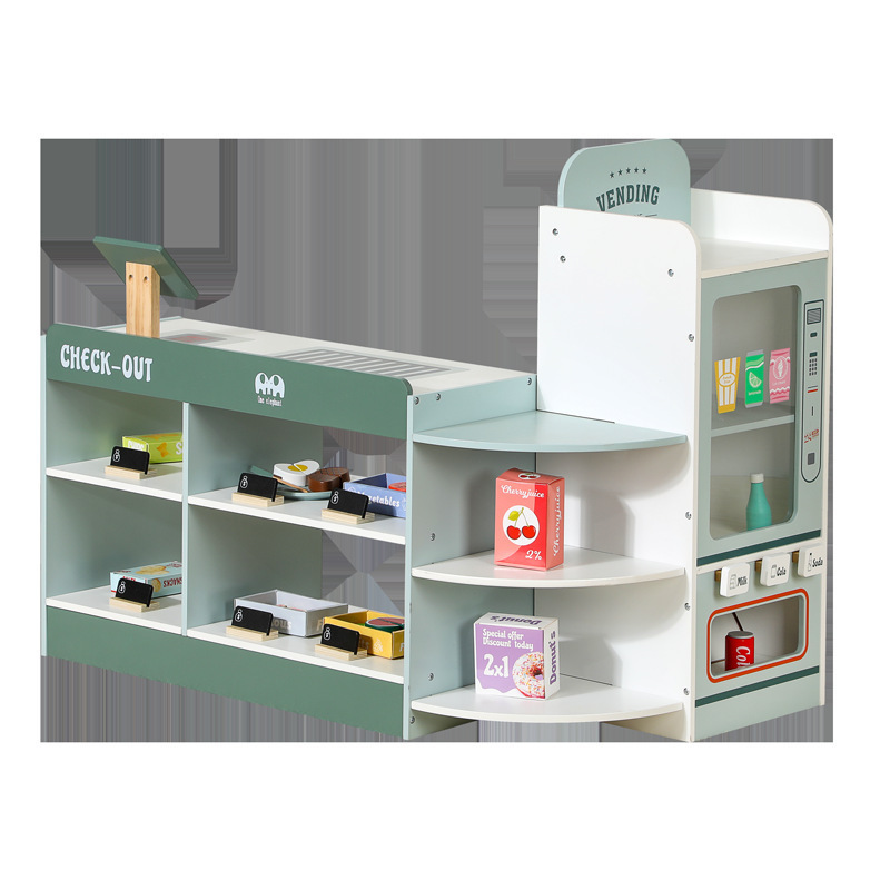 儿童仿真转角超市自动售货机饮料机果蔬小卖部收银玩具3-5过家家详情1