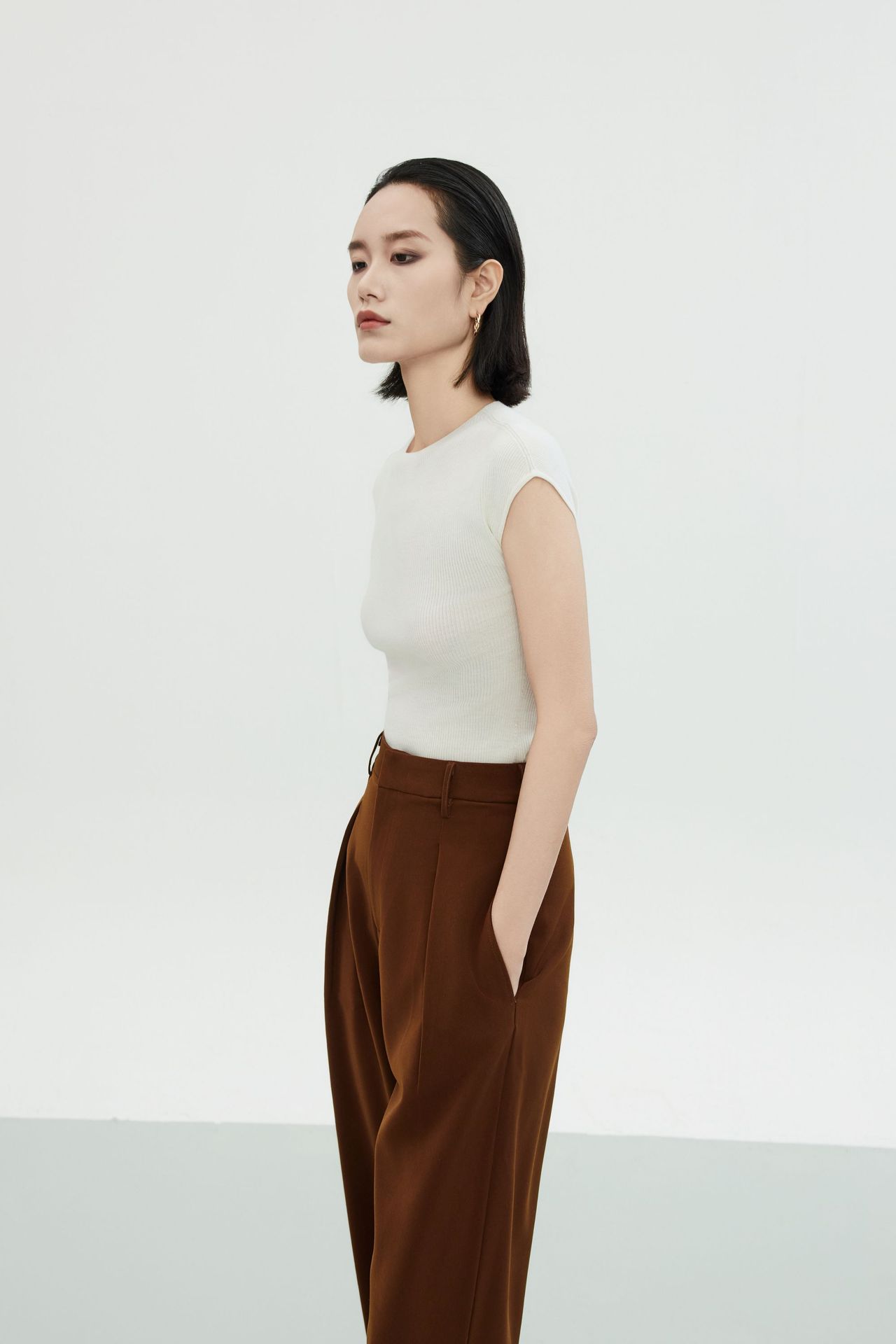 白露版型巨好无缝短袖针织衫半袖打底上衣圆领T恤女羊毛衫修身详情25