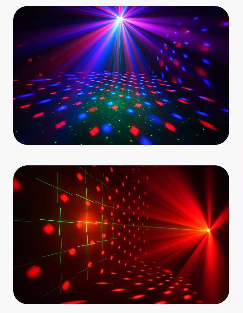 Laser Magic Ball four-in-one seven-color rotating small magic ball light moving with sound stage light strip remote control LED projection light pic 9