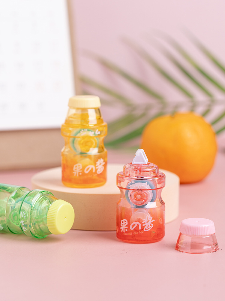 天高厂家果酱点点胶创意酸奶瓶点点胶水果元素粘贴双面胶定制详情1