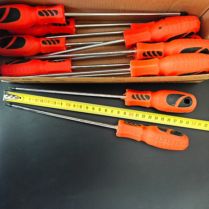 【 Packaging Area 】 8-inch Red hand grenade cross-head screwdriver 12 per box 240 per piece 8-inch red hand grenade cross-head screwdriver Plum Blossom screwdriver plastic anti-slip handle hardware store screwdriver 2 yuan wholesale pic 1