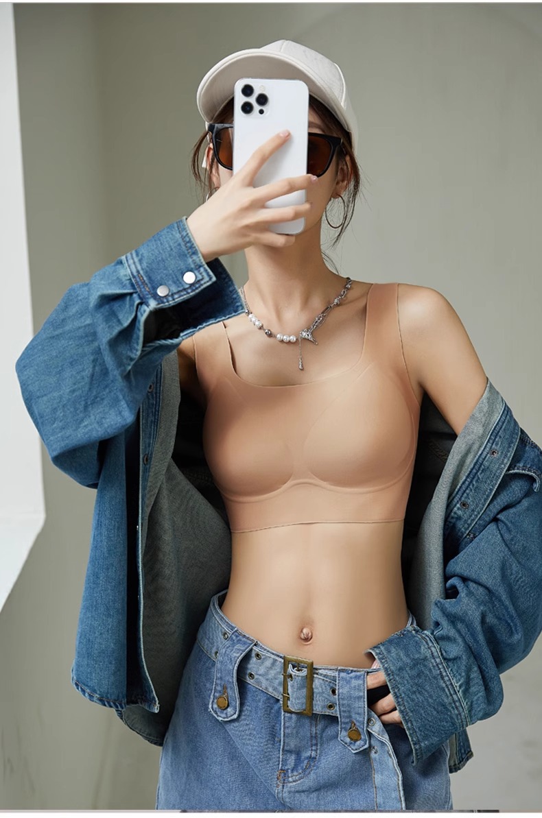 皇帝的新装！夏季无痕薄款粉底液内衣女无钢圈透气舒适大码文胸罩详情26