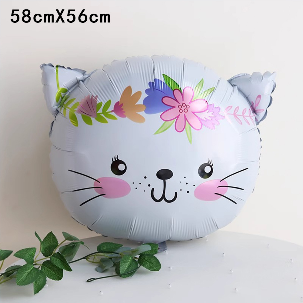 卡通动物长颈鹿铝膜气球飘空装饰儿童周岁生日六一儿童节场景布置详情11