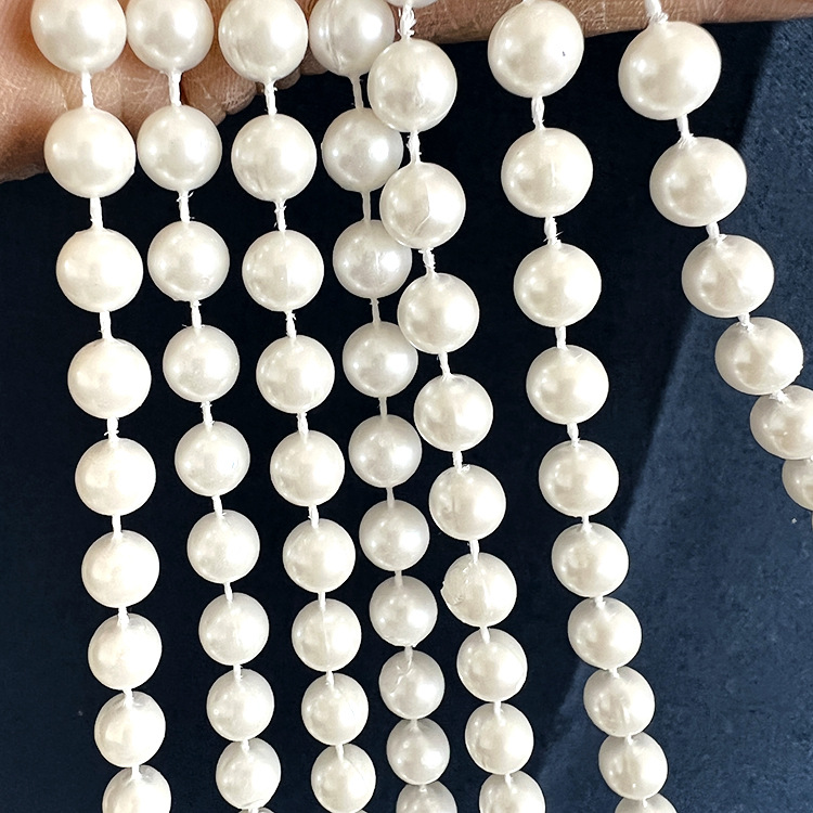 6-14mm wedding pearl chain ABS imitation pearl stringing wedding decoration pearl chain Xingyun assembly line bead factory pic 8
