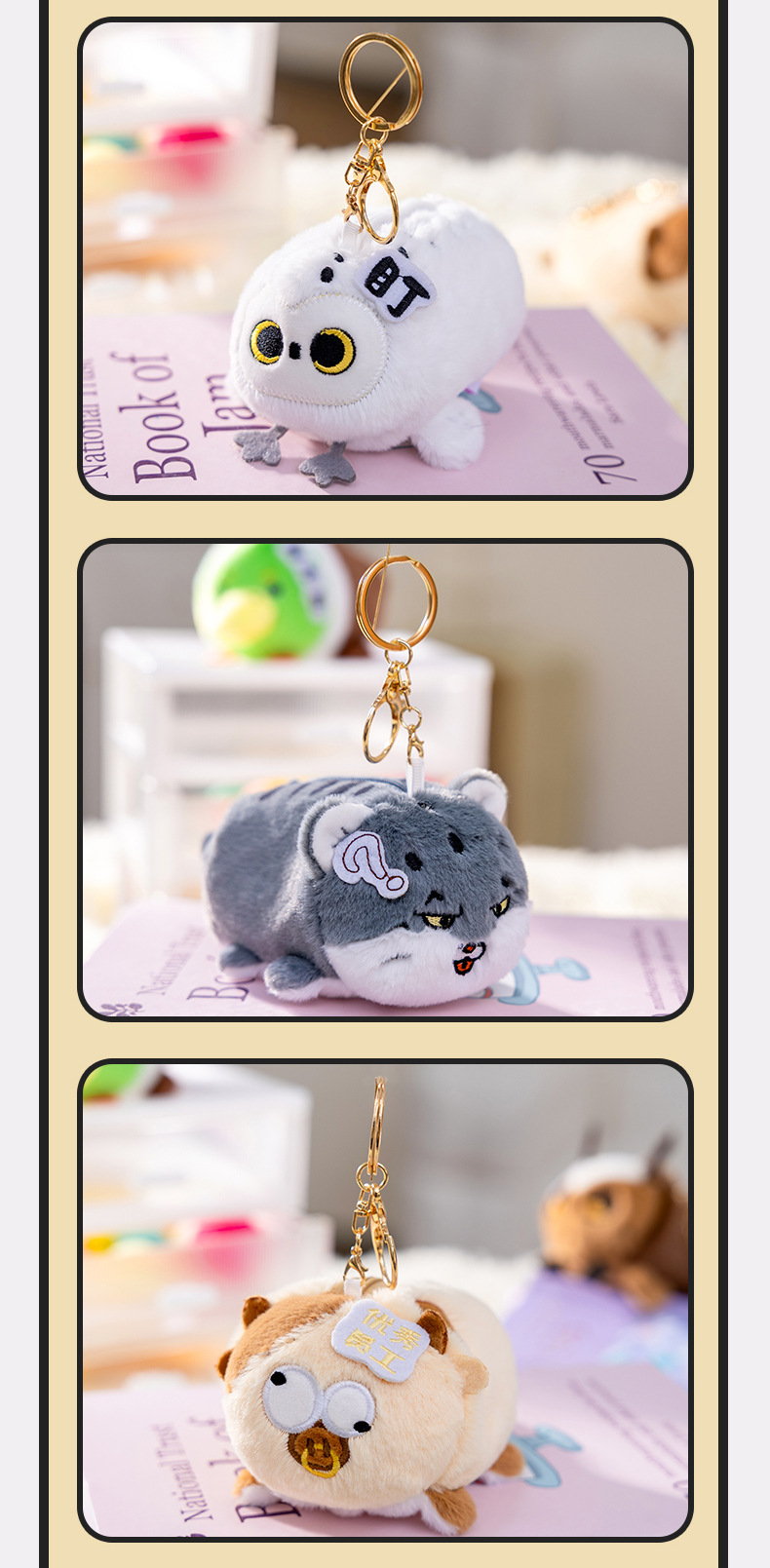 Funny owl, crocodile, snow leopard original animal figurines, dolls, earphone cases, coin purses, ornaments and gifts wholesale pic 19