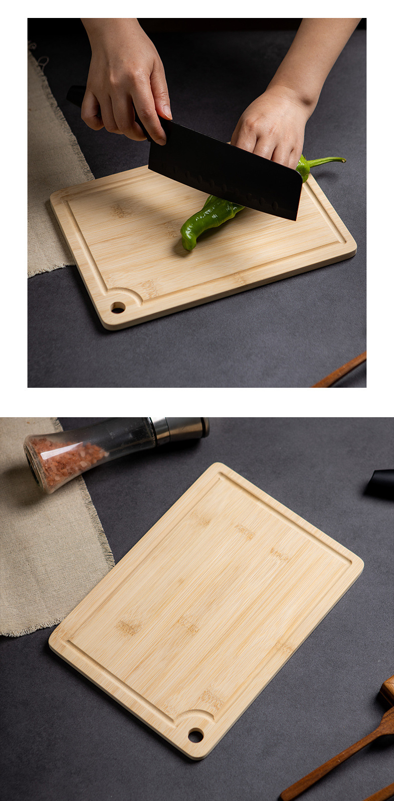 楠竹菜板家用厨房方形竹制切菜板水果案板户外旅行露营便携小砧板详情15
