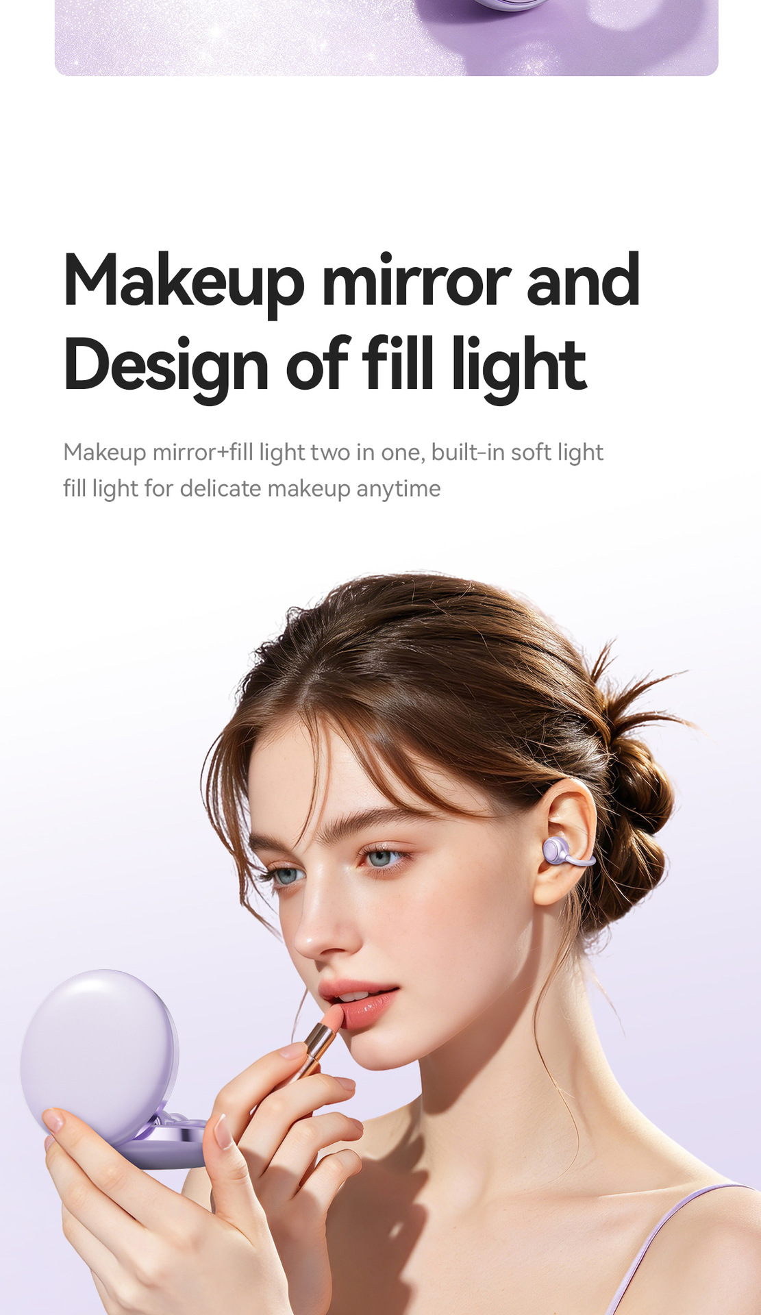 Nueva llegada M181 tipo de clip de oído crossover OWS bola abierta clip de oído auriculares bluetooth segundo cambio maquillaje espejo auriculares inalámbricos pic 8