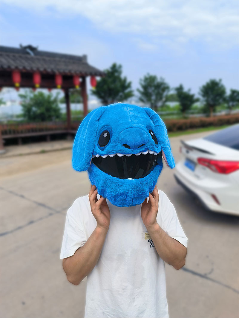 The helmet protection headgear, the Teddy cartoon male and female motorcycle, the anti-scratch puppy, the lift-off helmet, and the plush animal are so cute pic 15