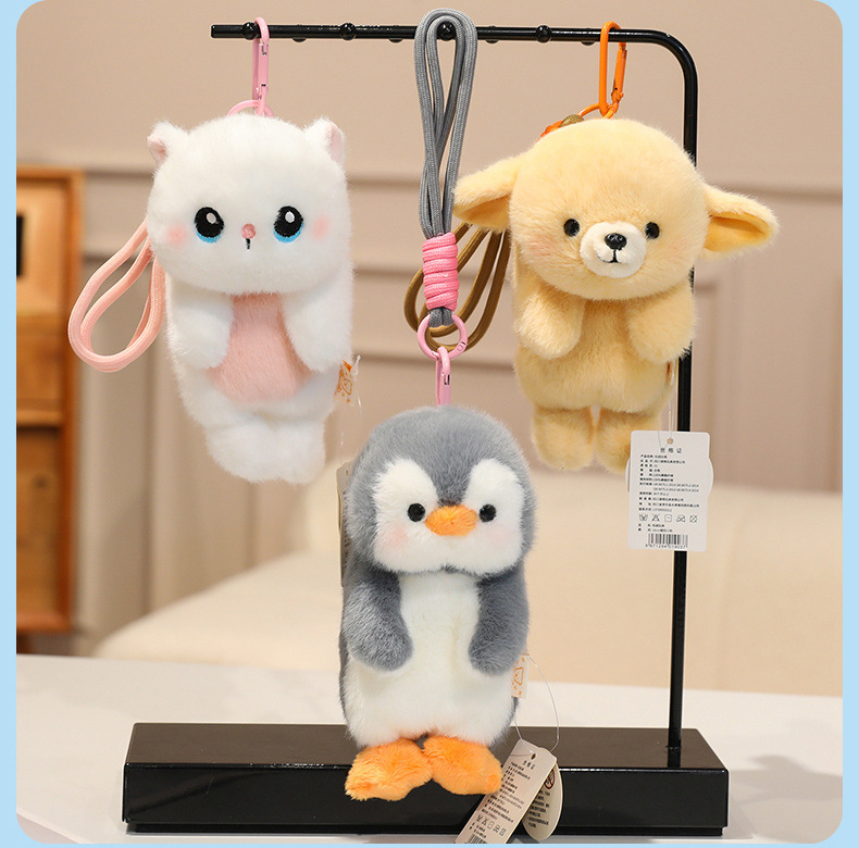 Fragrance, cool, Q-cute plush pendant, adorable cat, penguin plush toy, rabbit doll, bag, key, gift pic 10