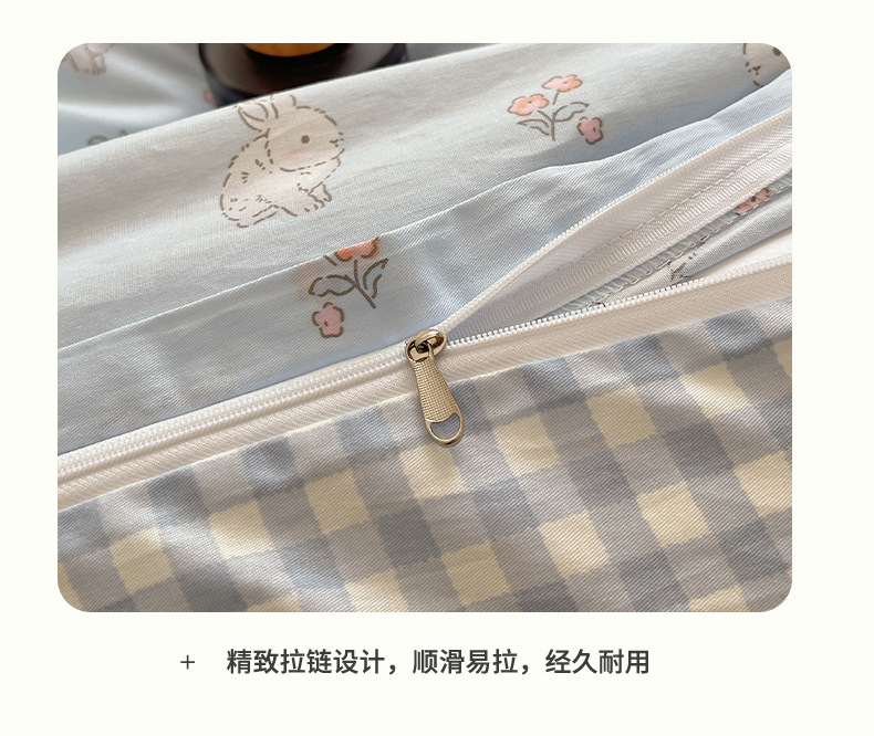 全棉三件套小清新卡通四件套四季款纯棉学生宿舍床单被套床上用品详情14
