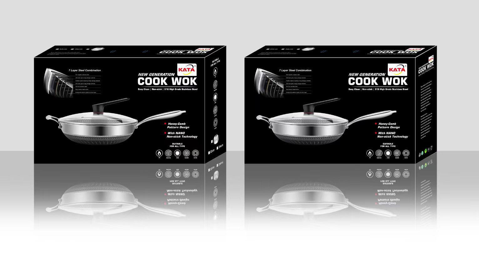 316L不锈钢炒锅双面蜂窝平底锅家用不沾炒菜锅燃气电磁炉通用锅具详情41