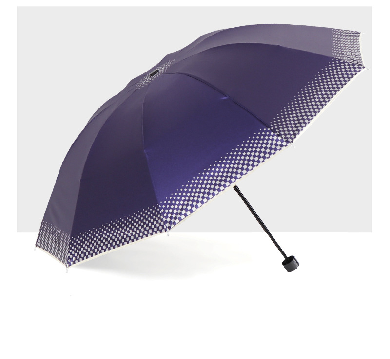 可印刷三折太阳伞商务广告晴雨伞遮阳厂家现货批发纯色素色印logo详情22