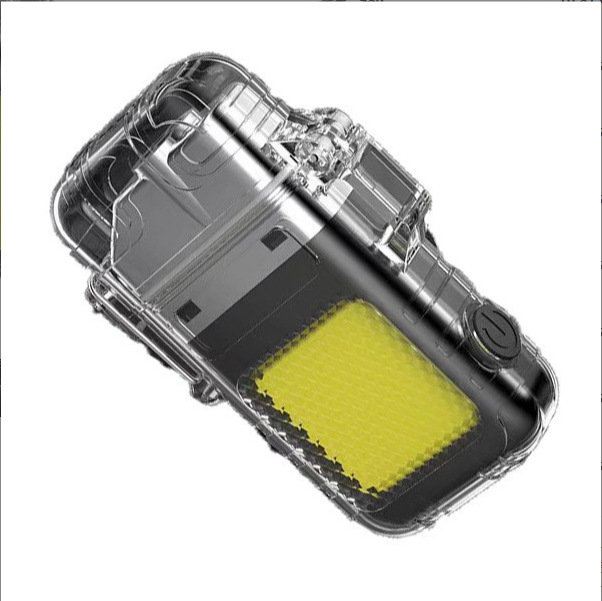 新款透明充电电弧打火机钥匙扣灯 多功能个性户外照明灯 野营露营便携详情10