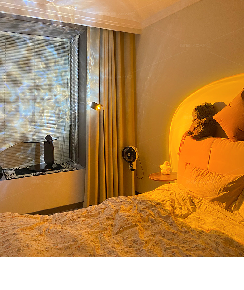 水波纹氛围灯日落灯网红客厅卧室情调落地灯直播间背景夕阳落日灯详情24