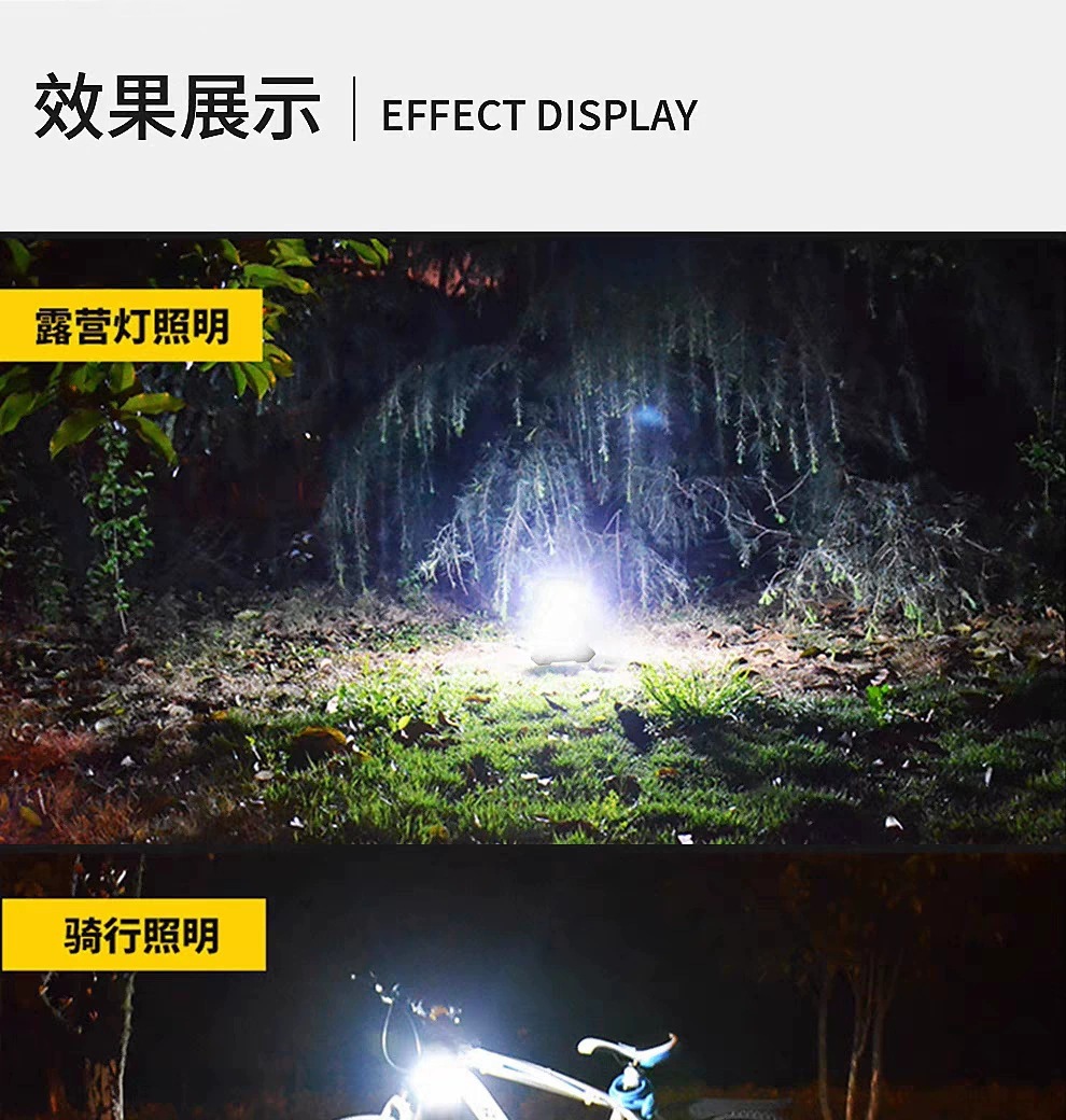 Wholesale of cross-border solar outdoor portable camping lights, portable USB charging maintenance horse lights, and emergency long-range flashlights pic 13