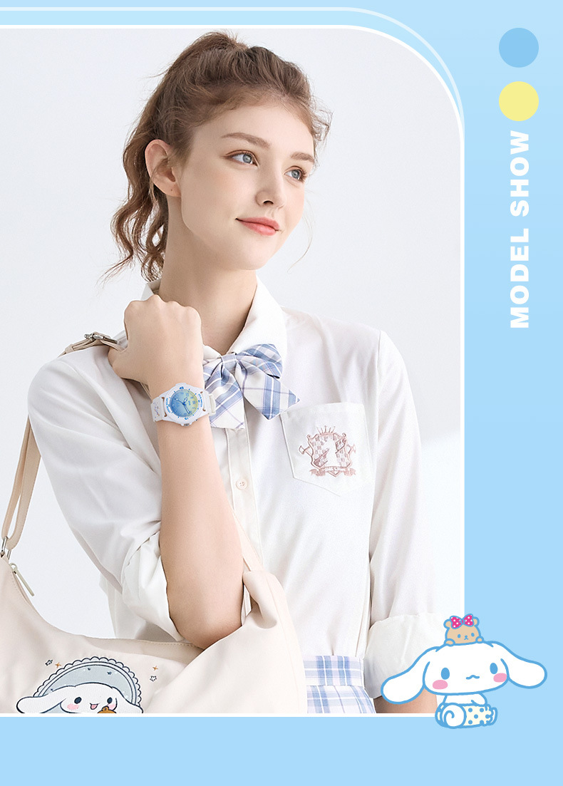 三丽鸥玉桂狗手表女学生款夜光考试石英表生日礼物抖音小红书同款详情13
