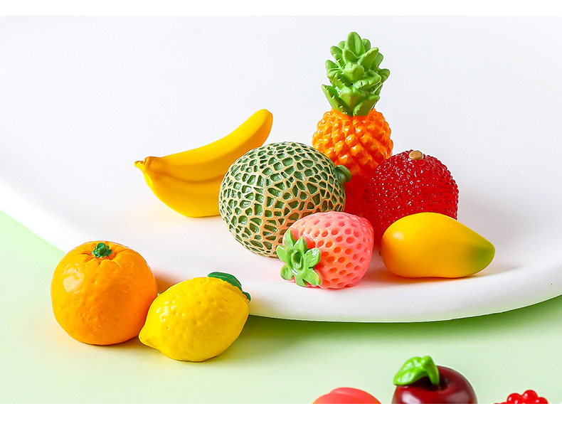 创意仿真榴莲草莓水果食玩 diy装饰品盲袋配件迷你车载桌面小摆件详情9