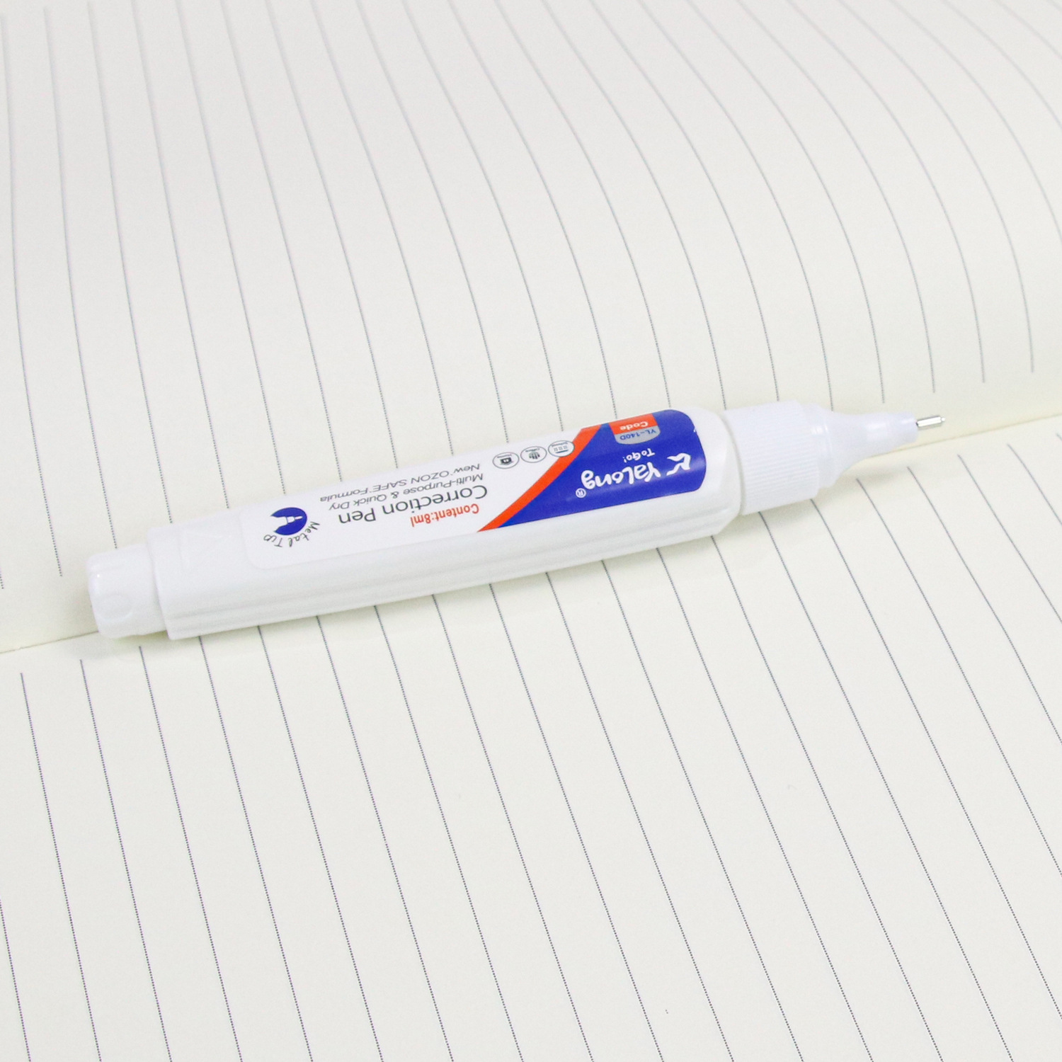 Yalong Cross-border Student wholesale Quick-drying smooth metal pen tip Correction pen High coverage white correction fluid pic 4