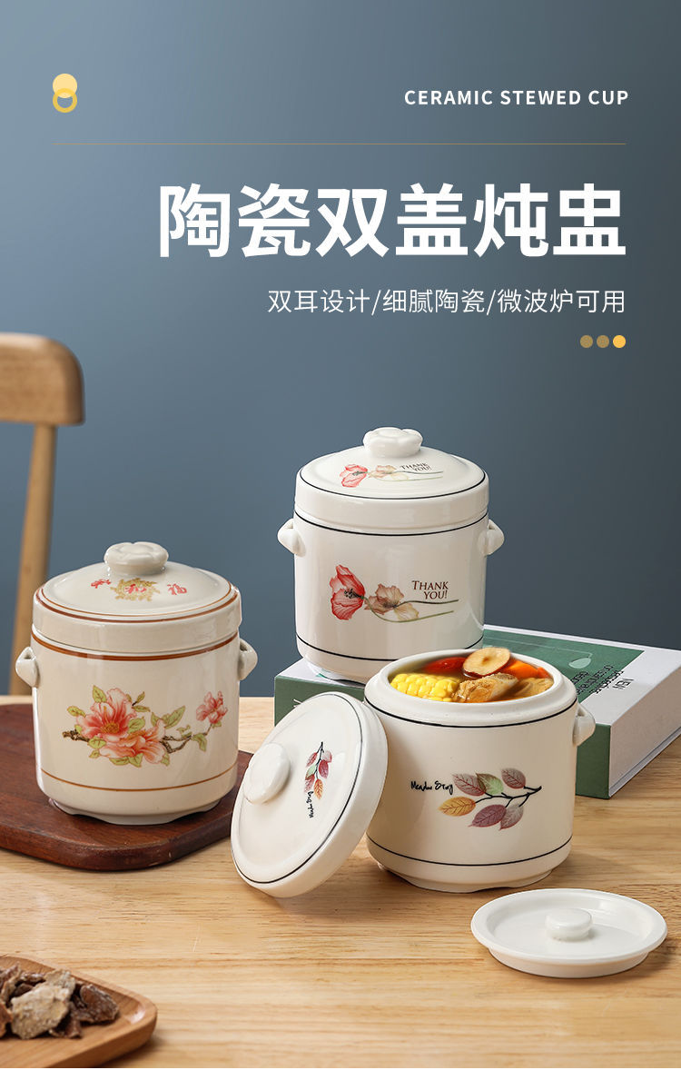 Large-capacity dedicated single-person soup pot with lid, double-ear household soup pot, double-lid kitchen commercial soup pot pic 1