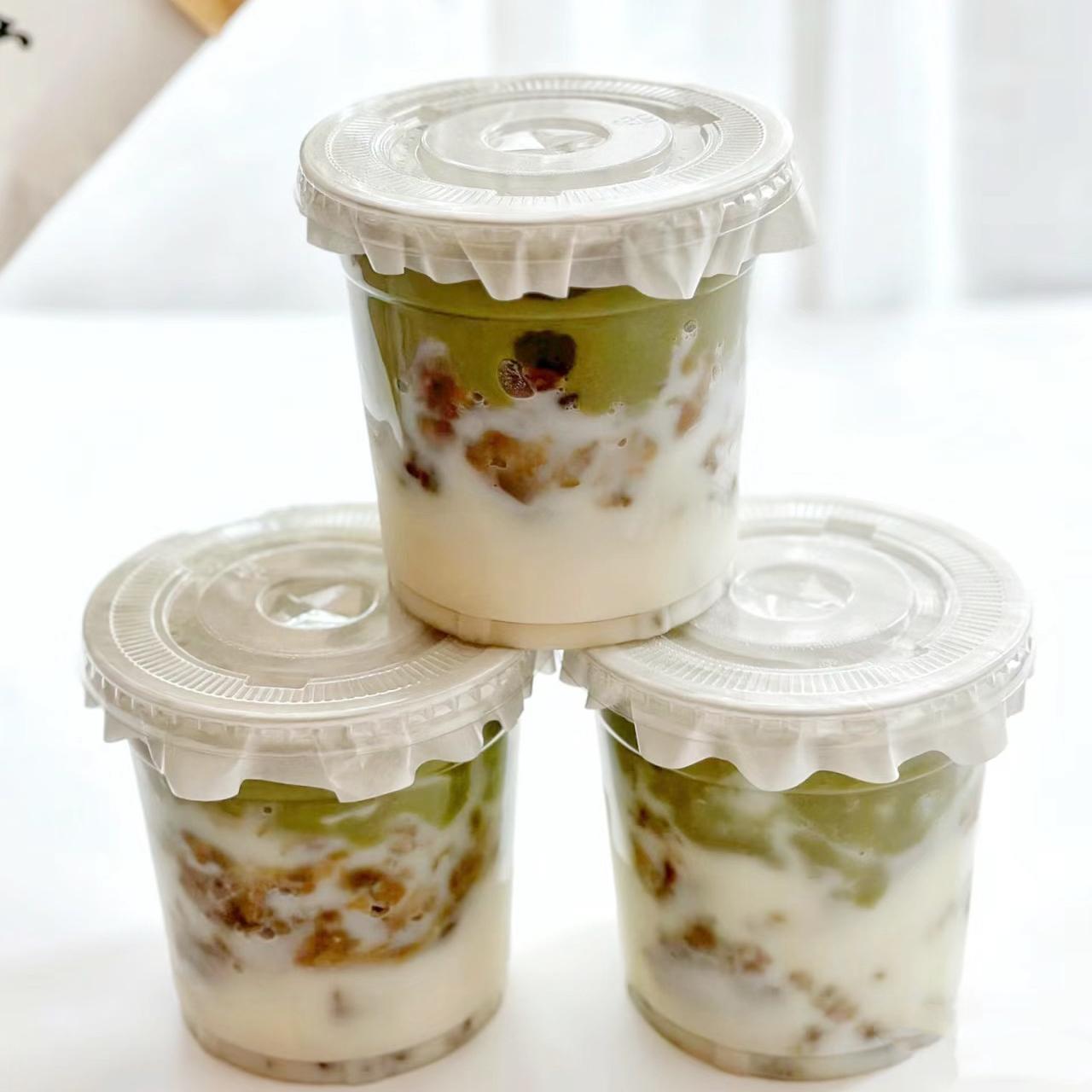 绿豆牛乳冰沙杯子一次性奶茶杯咖啡杯绿豆冰打包塑料杯子加厚pet详情5