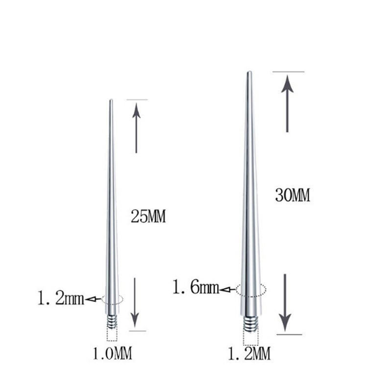 穿孔辅助引导针纹身螺纹杆肚脐钉接引针唇钉换钉引导针批发现详情9