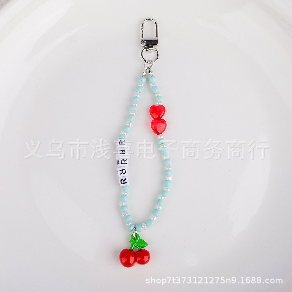 Ins-style butterfly cherry key pendant, phone case lanyard decoration, ccd camera Gumbun pendant, Polaroid pendant pic 3