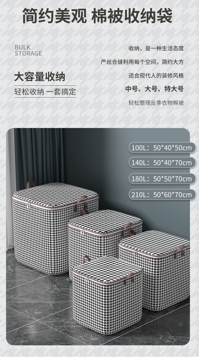 Wholesale of large-sized thickened dust-proof moving clothes storage bags for clothes and quilts from the manufacturer pic 2