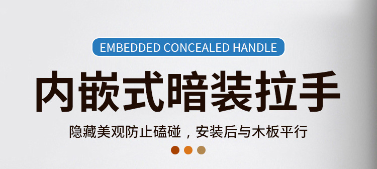 Modern and simple cabinet door hidden handle, drawer hidden embedded handle, wardrobe door factory direct sales hidden handle pic 1