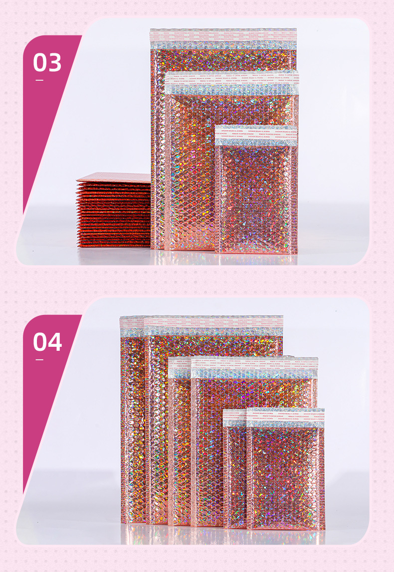 Self-adhesive thickened aluminum-coated film express bubble envelope bag, shockproof foam packaging bag for packing and mailing, ensuring the safety and peace of mind of the bubble bag goods pic 12