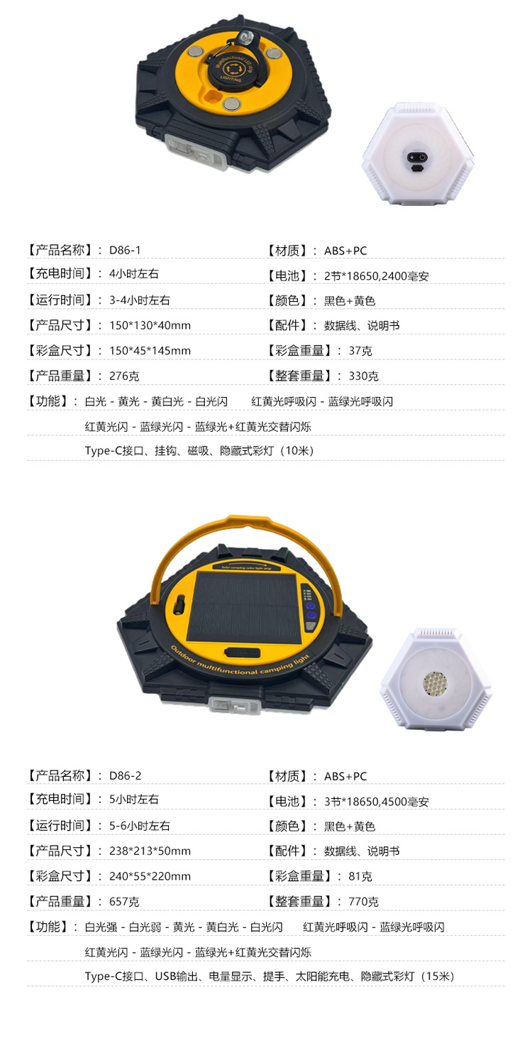 Outdoor ambient camping lights, tent emergency ambient lights, lighting fixtures, portable tape measure lights, waterproof storage camping light strings pic 12