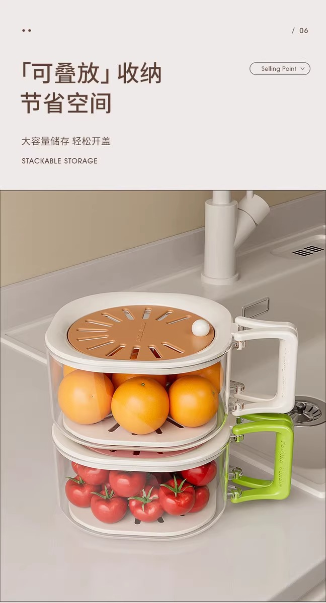 沥水篮厨房洗菜盆圆形洗菜篮家用水果清洗盆菜篮子洗菜筐水果盘详情12