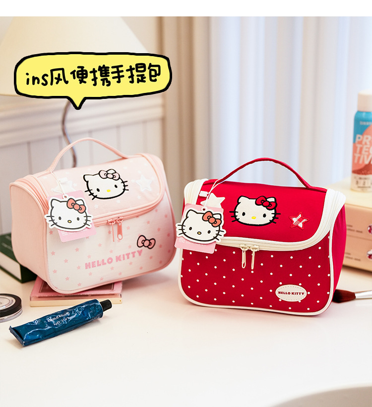 五金牌彩色Hello Kitty便携手提包保温袋托特包礼品双肩包16寸电脑包详情5