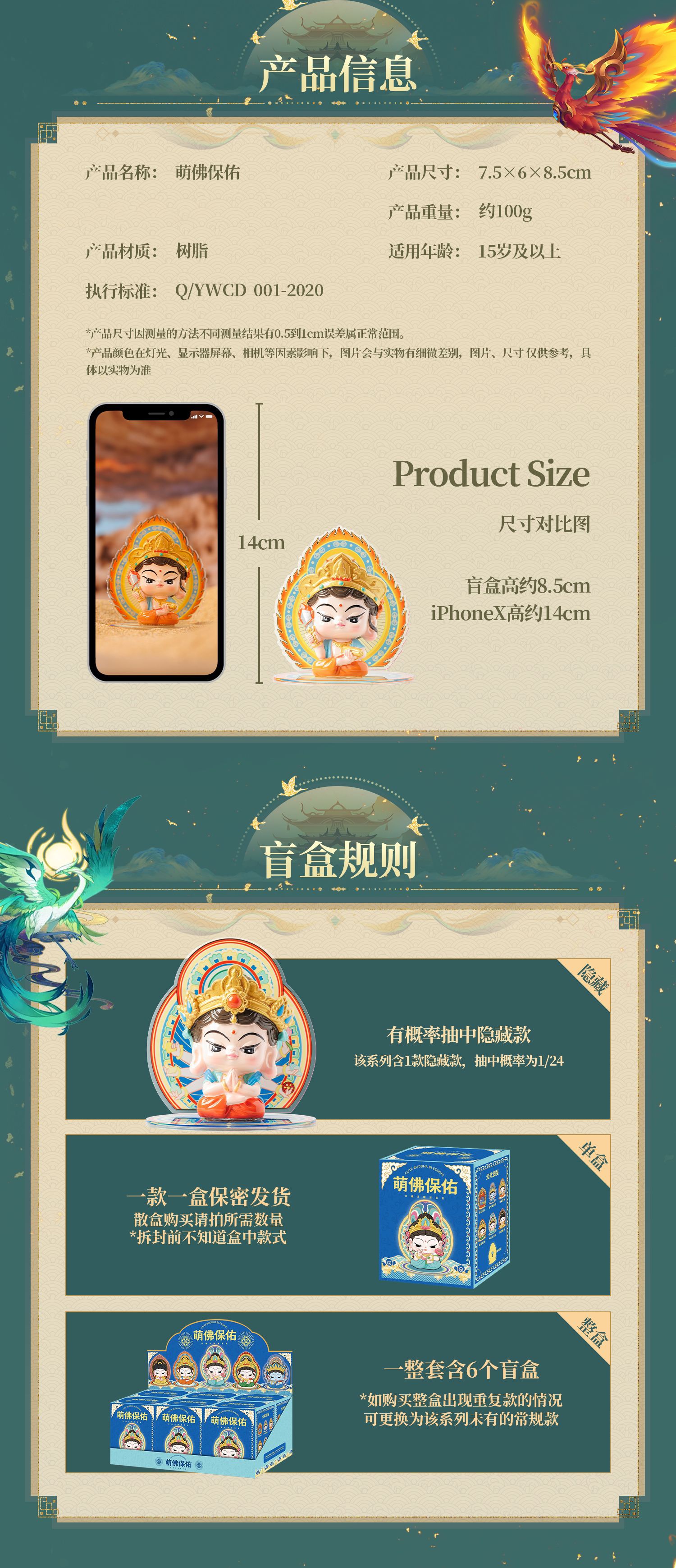 Direct sales from the manufacturer of creative and cute Buddha bao You blind box figurines, scenic spots, temples, table handicrafts and small ornaments pic 3