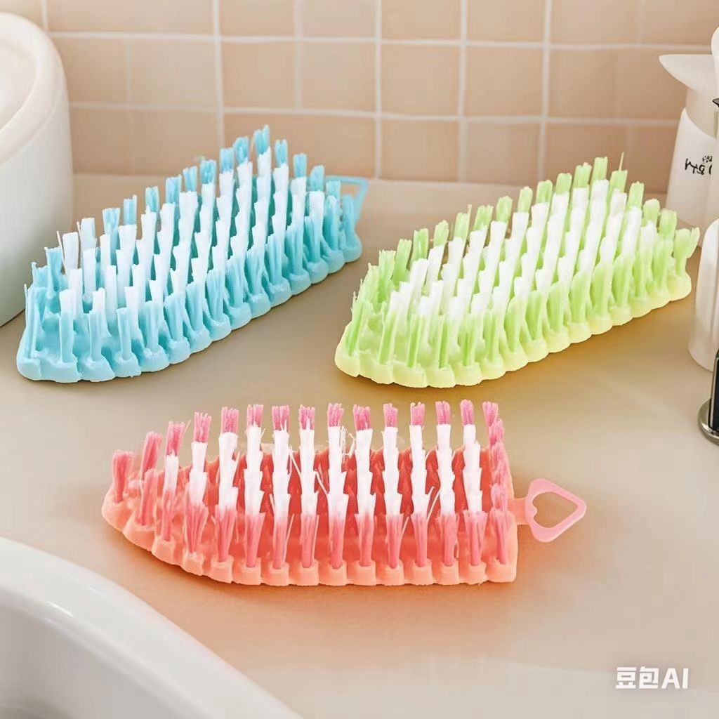 Multi-functional irregular brush, flexible, laundry soft bristle brush, home shoe washing, down jacket washing soft bristle brush direct sales pic 2