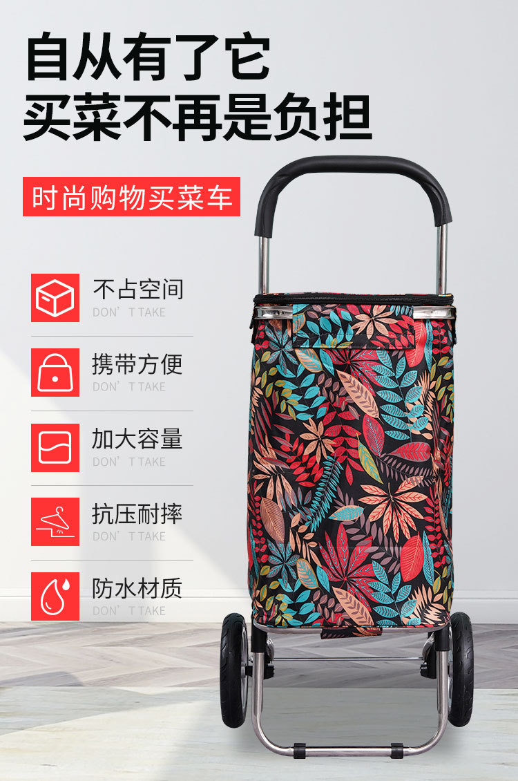 大轮买菜车小拉车大容量购物车家用折叠拉杆车便携老人手拉车拖车详情8