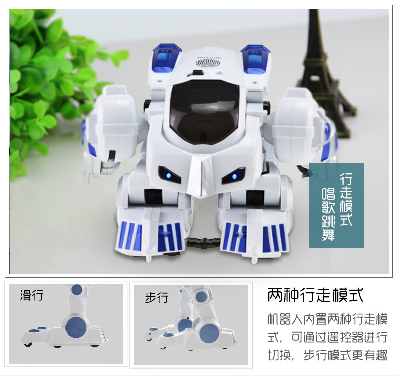 K4变形战警指纹触摸智能机器人热销男孩女孩智能能玩具变形机器人详情8