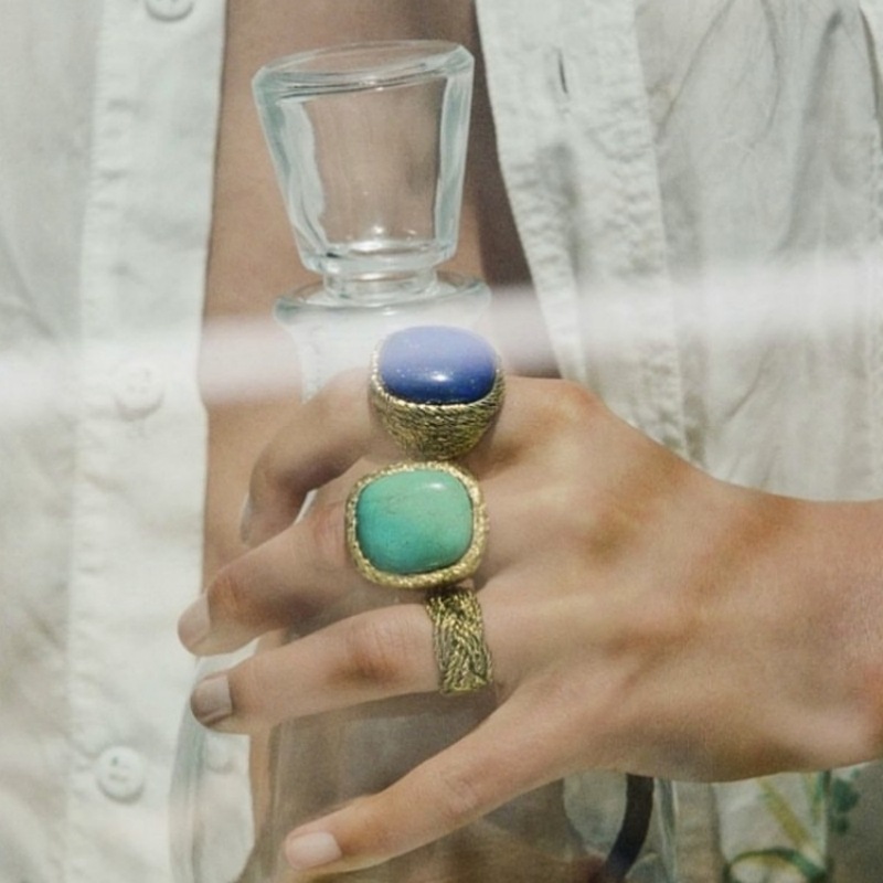 法国小众设计AB同款时尚百搭个性复古感麦穗编织戒指轻奢做旧指环详情4