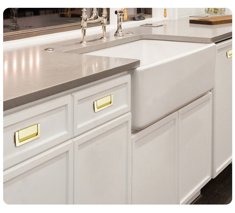 Modern and simple home decoration: Hidden cabinet door handles, zinc alloy multi-color thickened drawer door hidden handles pic 18