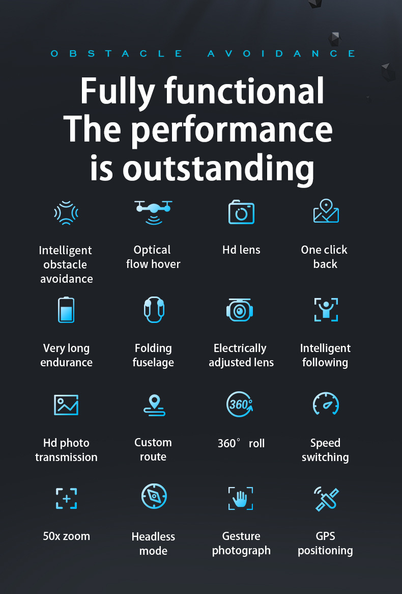 JS39跨境新品无人机带一键返航无刷电机高清屏幕航拍遥控飞机玩具详情24