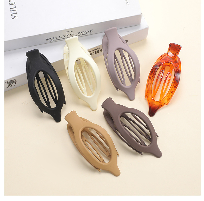 冠洋亚马逊磨砂椭圆发夹时尚大号发量多盘发鸭嘴夹高级感跨境发饰详情4